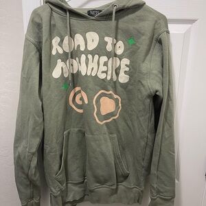 Boohoo man Green Graphic Hoodie